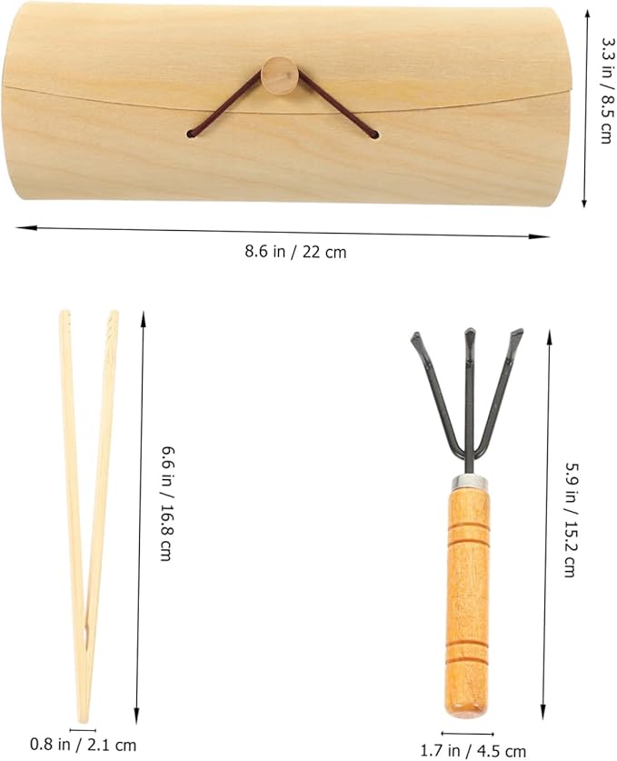 Garden Tool Set with Ergonomic Handles Portable Lightweight Gardening Kit for Indoor Outdoor Plants Bonsai Succulents and Vegetable Transplanting Digging Loosening Accessories