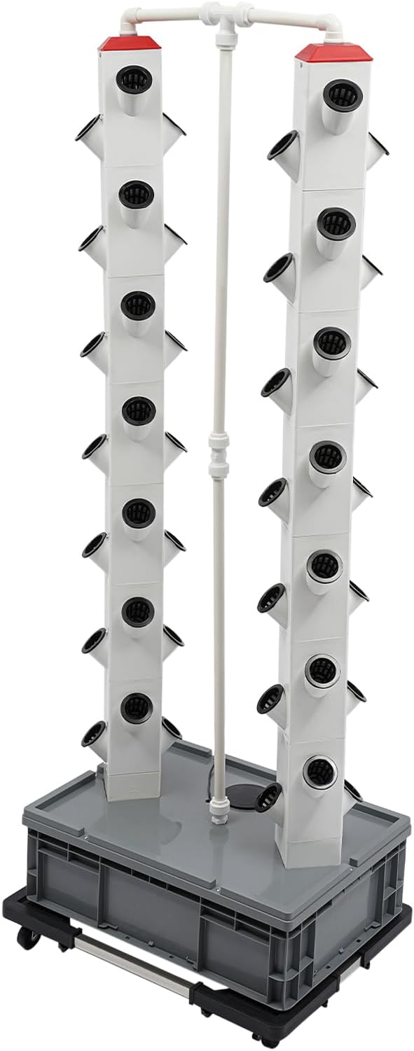 DNYSYSJ Hydroponic Tower Growing System Kits56 Pods Vertical Indoor Garden Vertical Hydroponic Intelligent Timed Irrigation Smart Garden Kit Tower for Gardening Lovers