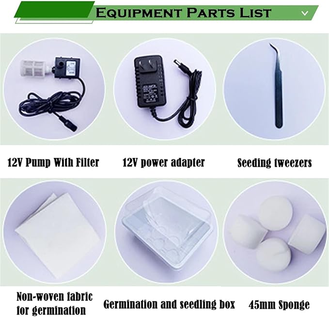 Tower Garden Hydroponic Growing Indoor Smart Garden Kit with Hydrating Pump Adapter Net Pots Timer Gift for Gardening Lover(Size:12TiersC