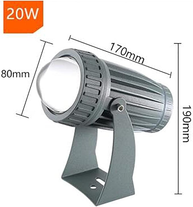 110V-230V Waterproof LED Landscape Spotlight Adjustable Angle Long-Di Projection Light for Hotels Villas and Courtyards 10W Warm White &amp 20W High Brightness