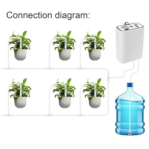 Automatic Drip Irrigation Kit Plants Self Watering Devices Low Noise Digital Programmable Watering Timer for 6 Potted Plants