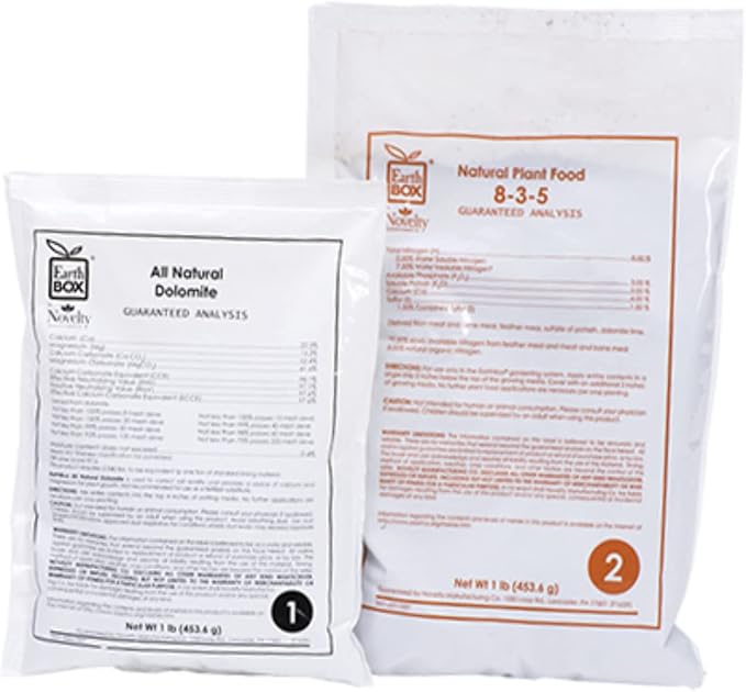 EarthBox 8-3-5 Natural Replant Kit (Pack of 4) - Fertilizer for Vegetable Gardens Herbs and Flowers