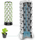 Vertical Hydroponics System 6/8/10 Layers Hydroponics Tower Hydroponics Kit with Moisture Pump Timer for Herbs Fruits and Vegetables10floors