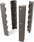 ANLEOLIFE 4-Pack Raised Garden Bed Corner Brackets 1.5ft Tall Heavy-Duty Galvanized Steel Reinforcement Plates for Strengthening Metal Garden Beds Quartz Grey
