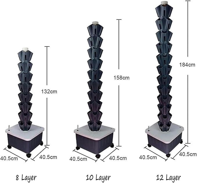 Hydroponic Culture Tower Tower of Hydroponic Cultivation 8 Layers/10 Layers/12 Layers Garden Kit for Interior Cultivation Game