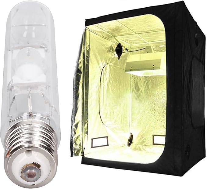 Pssopp Metal Halide Lamp Metal Halide LED Plant Grow Light with LEDs Metal Halide Lamp 400W Low Power Consumption Plant Growth Bulb Replacement 110V to 240V