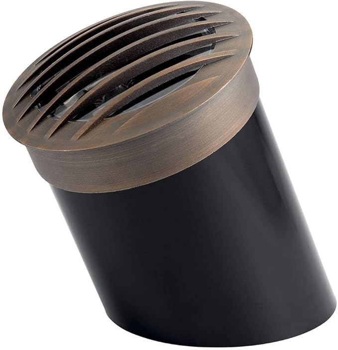 Kichler 15508CBR Transitional One Light Landscape Accent in Brass Finish 5.50 inches