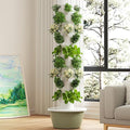 Hydroponic Growing Tower System Kit Garden Tower-Hydroponics Tower for Indoor Herbs Fruits and Vegetables-Silent Pump Garden Tower Automatic Watering9 Layer
