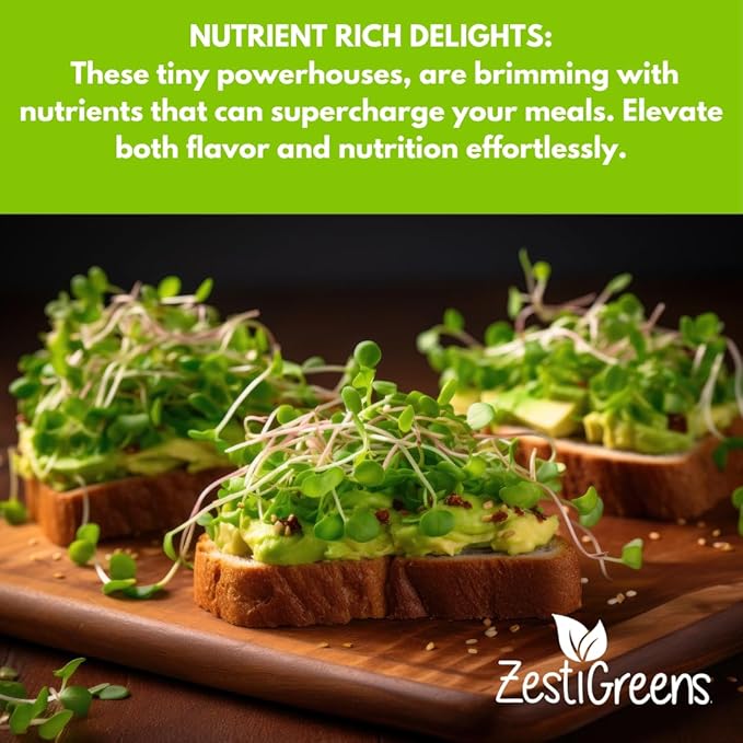 10 Variety Pack Microgreens Seeds - Broccoli Sunflower Pea Salad Mix Daikon Radish Kale Amaranth Spicy Salad Red Cabbage &amp Arugula. Grow Your own Microgreens with These Organic Seeds.