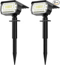 Solar Spot Lights Outdoor [57 LED/2 Pack] Solar Lights Outdoor IP65 Waterproof 3 Modes Solar Powered Landscape Spotlights for Garden Yard Outside Patio Pathway Pool(Cold White)