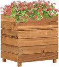 Raised Bed Garden beds Outdoor Planter Boxes Outdoor Garden Planter Suitable for Flowers Restaurants Backyard Patios 19.7x15.7x21.7 Recycled Teak Wood and Steel