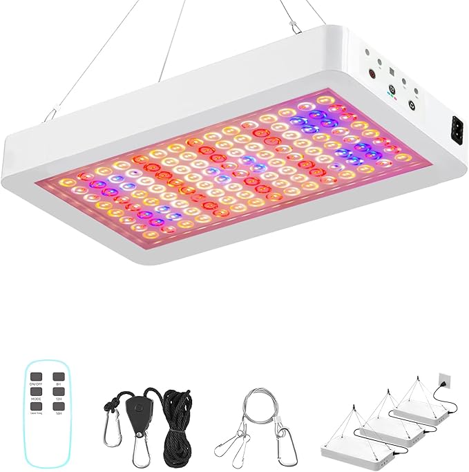 LED Grow Light Full Spectrum Plant Grow Light with Veg &amp Bloom Switch for Hydroponic Indoor Plants LED Grow Lamp with Daisy Chainwith Remote Control