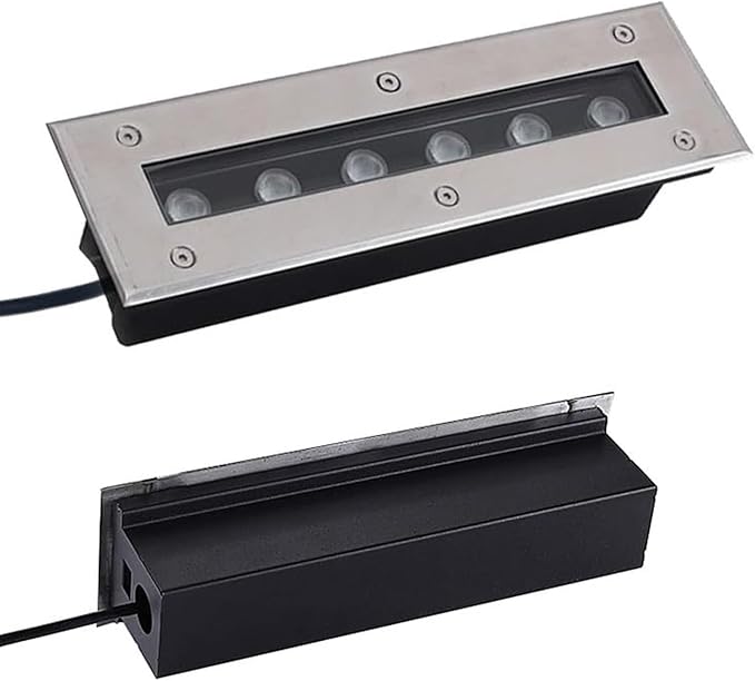 LED Buried Lights - Outdoor Landscape Lamps 85-265V LED Recessed Ground Rectangular Spotlight IP65 Garden Waterproof Street Lamp for Outdoor Sidewalk Garden(Blue Light9W)