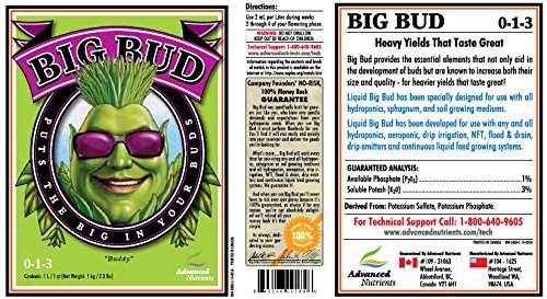 Advanced Nutrients Big Bud Liquid 1 Liter - bloom booster enhancer fertilizer