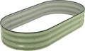 Raised Garden Bed Kit 6x3x1 ft Galvanized Planter Box Outdoor with Safety Edging Large Metal Raised Beds for Gardening Vegetables Flower Herb (Avocado Green)