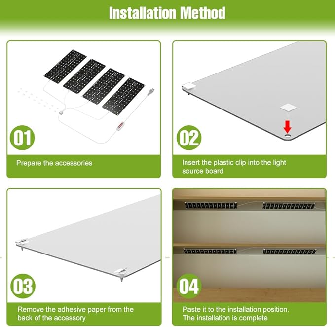 4Head Indoors Plant Panel Light DC5V Full Spectrum Cultivation Lamp 5 Level Dimmable Timing 4/8/12Hours Vegs Flowers Hydroponic Fill Lamps Sunlight Seeding Cultivate Light UV IR Greenhouse Tent