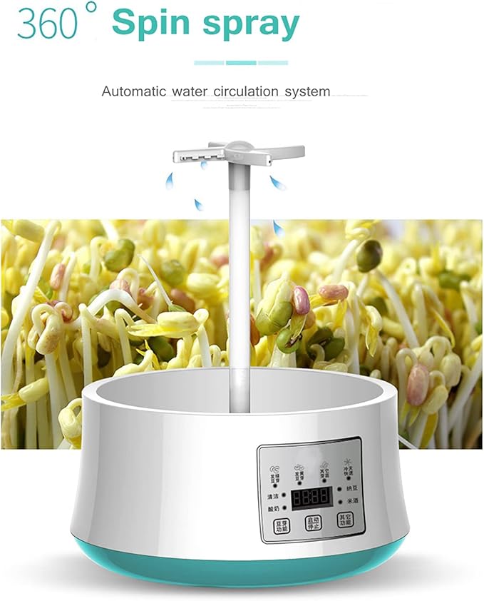 Automatic Bean Sprout Machine Constant Temperature Seed Germination Kit with Digital Display for Make Natto