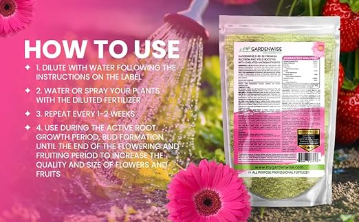 0-50-30 Universal Premium Bud and Bloom Booster Increases Flowering &amp Yield for Use in Soil and Hydroponics Super Concentrated Flower Fuel (1/2 LBS)