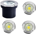 LED Underground Light 4 Pack Waterproof Spotlight IP65 Outdoor Landscape Lighting 5W 12V/24V/85-265V for Garden Stairs Holiday Decoration Driveway Pathway Lights (Green Light 82~265V)