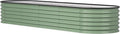 BlueWish 8x2x1.4FT Galvanized Raised Garden Bed 17 H Raised Bed Outdoor for Plants 9 in 1 Raised Garden Bed Kit Metal Planter Box for Vegetables Flowers Olive Green