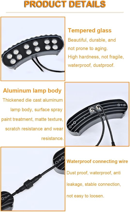 Solar Garden Lights Outdoor Led Ring Tree Light Landscape Spotlights for Driveways Courtyards Park(Red LightPack of 4)
