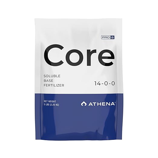Athena Pro Complete Hydroponic Nutrients Kit | 3-Part NPK Fertilizer | Pro Grow Bloom &amp Core | Dry Soluble Plant Food for Veg &amp Flowering | Commercial-Grade | 10 LB