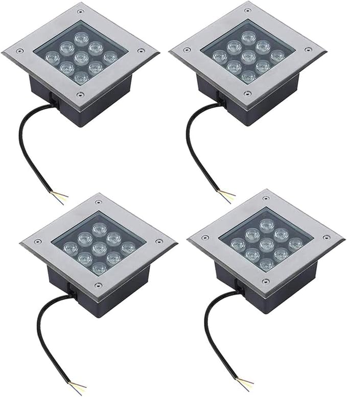 8 Pack Led Landscape Lights - Recessed Spotlight 4W Warm White Light 3000K Step Stair Lights Ip67 Waterproof Round Wall Lamp With 1M Wire For Tree Garden Yard PathwayPositive White Light-12W