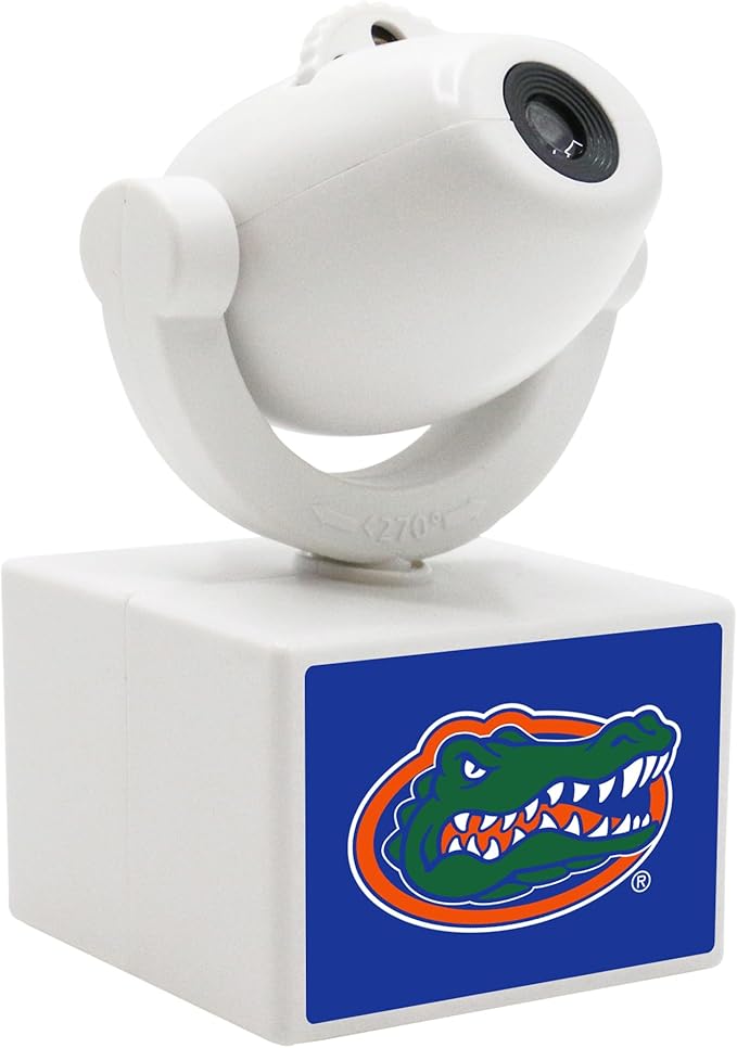 Sporticulture NCAA American Football Florida Gators - Adjustable Led Mini Spotlight Projector with 6 Team Logo Designs - Portable &amp Rechargeable Spotlight - Battery-Operated - 4.375” x 3.125”