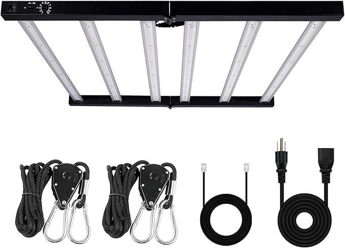 720W LED Grow Lights Full Spectrum Grow Light Daisy Chain Plant Bar Style Grow Light Foldable &amp Dimmable for Growing Commercial Hydroponic Growing Lamp 5x5ft Core Coverage (ZWD-DT-720)