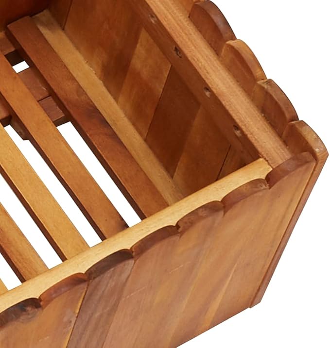 Acacia Wood Garden Raised Bed Wooden Outdoor Herb Garden Planter Box for Gardening Vegetables 39.3x11.8x9.8 Solid Acacia Wood-233
