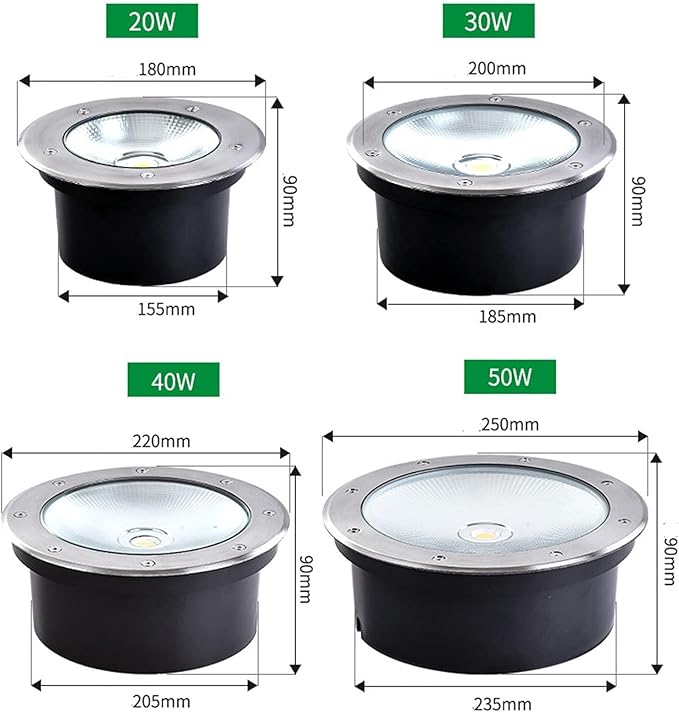 Ground Spotlights - LED Recessed Floor Spotlights AC12V Outdoor LED Spotlights IP67 Waterproof LED Outdoor Courtyard COB Landscape Spotlight Tree Light Floor Lamp(Warm Light5W)