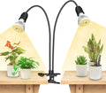 SANSI LED Grow Lights for Indoor Plants Lifetime Free Bulb Replacement 300W Full Spectrum Dual Gooseneck Clip Plant Grow Light with Optical Lens for High PPFD Growing Power LampNo Timer