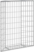 Galvanized Steel Raised Garden Planter 31.5x31.5x39.4 in Trapezoidal Outdoor Gabion Box for Patio Balcony &amp Yard Modern Silver Flower &amp Herb Planter