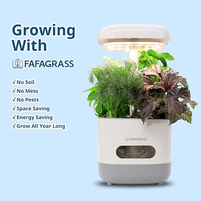 Indoor Hydroponic Garden System LED Growing Light Adjustable Height Water Pump Countertop Herb Garden Kit