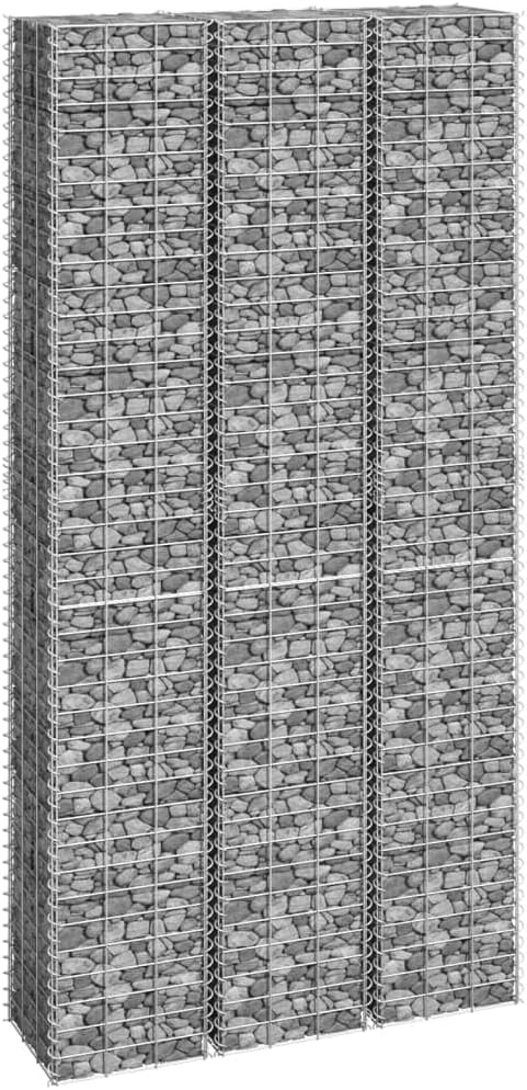 Gabion Raised Bed Silver Rust-Proof and Weather-Proof Iron Large Gardening Pots &amp Planters 151251
