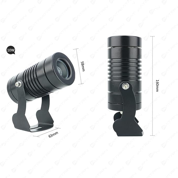 2PCS Led Beam Light - Landscape Lights - Rotation Spotlight 24V/85-265V Spotlight Led Beam Light Outdoor Building Exterior Wall Projector Lights IP67 Waterproof Narrow Beam Spot Light(Cold White10