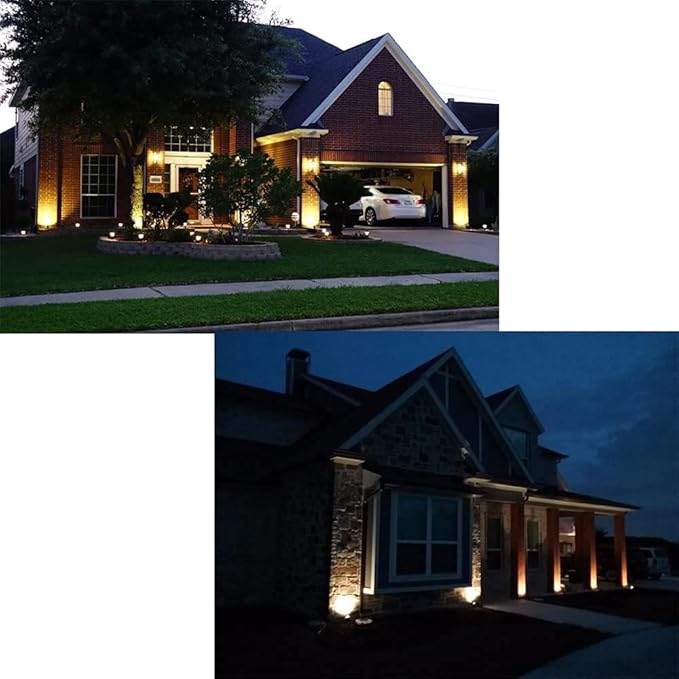 Youngine 12V Outdoor LED Lawn Light Lamps Landscape Spotlight 5W COB Garden Patio Wall Yard Path Decorative Lighting with Spiked Stand Pack of 2 (Warm White) NO Plug