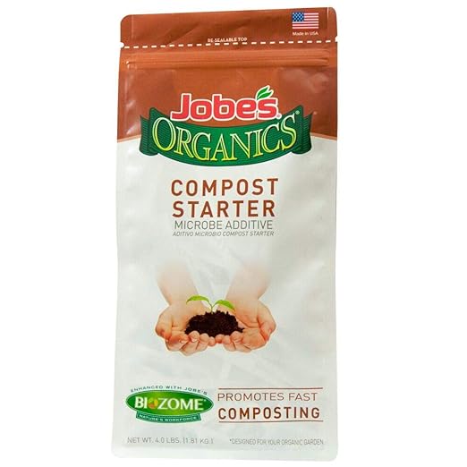 VEVOR Compost Bin 18.5-Gal Small Composting Tumbler Compact Single Rotating Chamber &amp Jobe’s Organics Granular Garden Fertilizer Easy Plant Care Fertilizer for Fruit and Citrus Plants and Trees