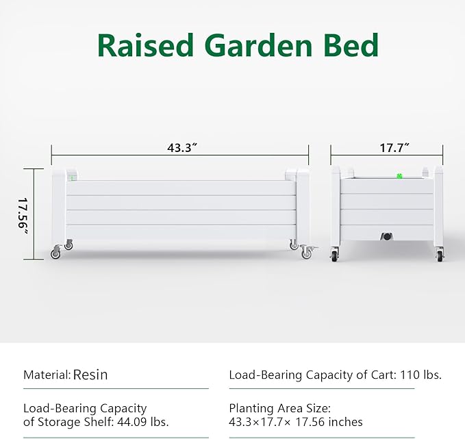 EFU Outdoor Garden Raised Bed Planter Box for Vegetables and Flowers (507B)