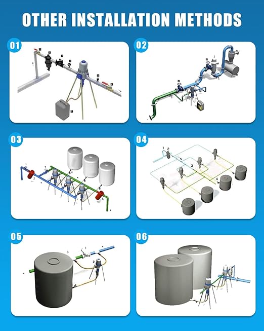 NEWTRY 1:500-1:50 Fertilizer Injector for Drip Irrigation 0.2%-2% Dosing Pump for Garden Greenhouse Livestock Agriculture Nutrient Delivery System
