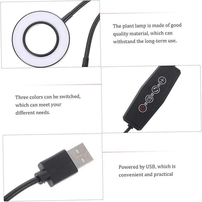 LED Plant Light with Dual Heads for Indoor Growth Greenhouse Use Promotes Healthy Plants Higher Yields Powered Clip Design for Home Balcony