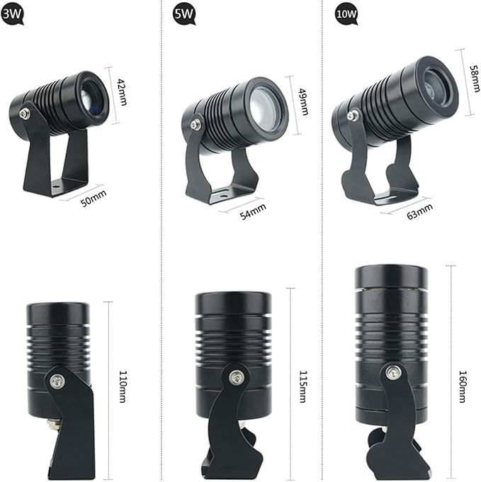 LED Beam Spotlight 1/2PCS Ground Spotlight Lights IP67 Waterproof Wall Washer LED Beam SpotlightOutdoor Buried Long Throw Narrow Beam LightsYellow 5W(12V)