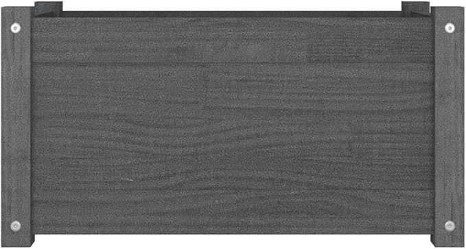 Garden Planter Raised Garden Bed Planter Boxes Outdoor Suitable for Backyard Flowers Restaurants Patios Gray 23.6x12.2x12.2 Solid Wood Pine