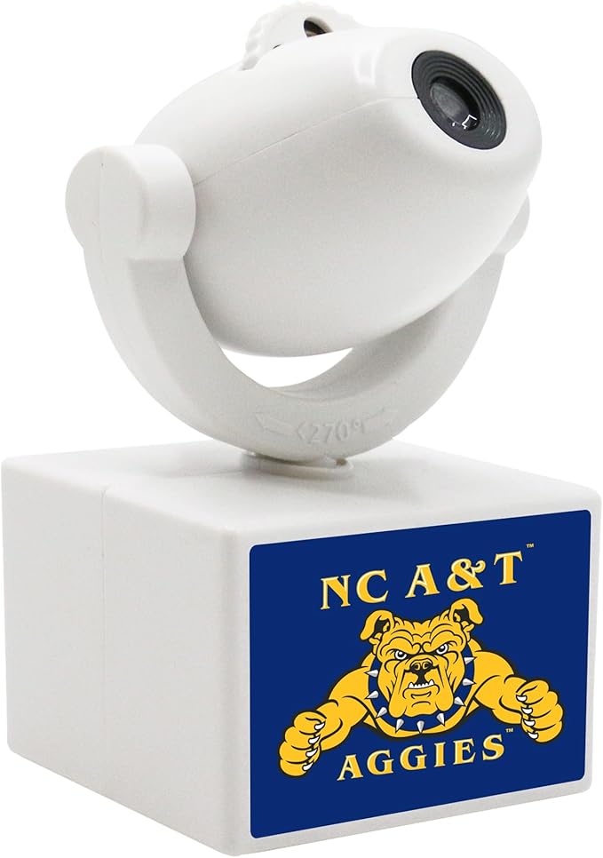Sporticulture NCAA American Football NC A&ampT Aggies - Adjustable Led Mini Spotlight Projector with 6 Team Logo Designs - Portable &amp Rechargeable Spotlight - Battery-Operated - 4.375” x 3.125”