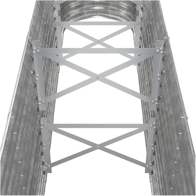 Garden Raised Bed Outdoor planters Garden Bed Planter Boxes Outdoor Suitable for Flowers Backyard Patios Restaurants Powder-Coated Steel 102.4x15.7x26.8 Silver