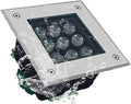 Square Recessed Outdoor Landscape Lamp 12V Low Pressure Stainless Steel Well Light IP67 Waterproof LED Spotlight