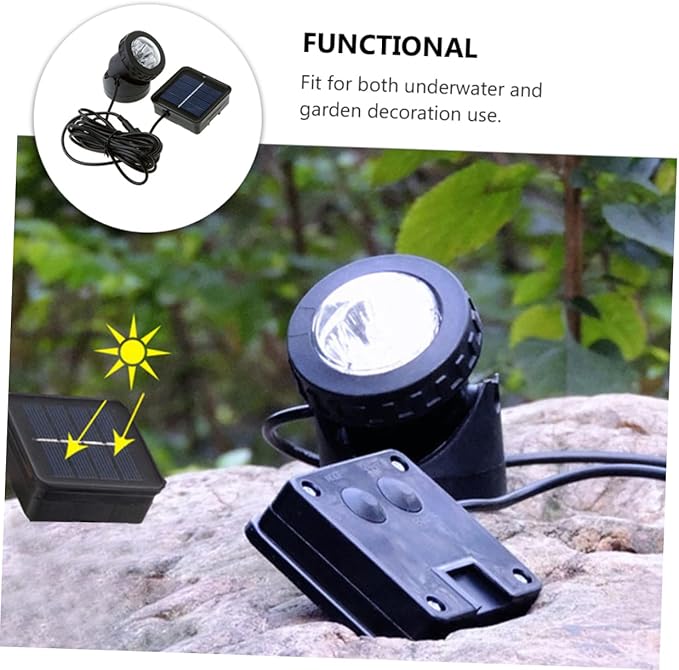 Solar Underwater Light Projector for Garden and -efficient Landscape Spotlight Light for Outdoor Events and Decorations