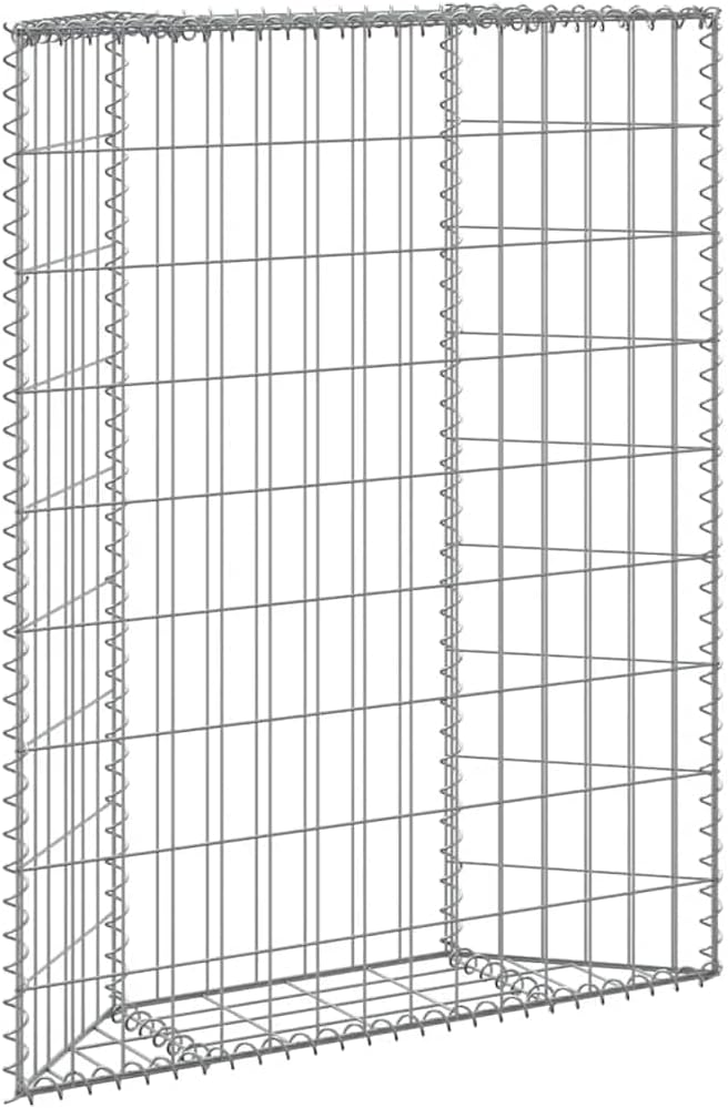Galvanized Steel Trapezium Gabion Raised Bed Gabion Planter Steel Fencing Wire Patio Flower Plant Bed Basket Stone for Backyard Patio 31.5x7.9x39.4-895
