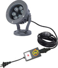 Kiven LED Landscape Plug-in Down Light with Timer Function 6W Outdoor Waterproo LED Christmas Decorative Spotlight Lamp 110V with Plug for Indoor Outdoor Yard Step Wall Lighting (Warm White)