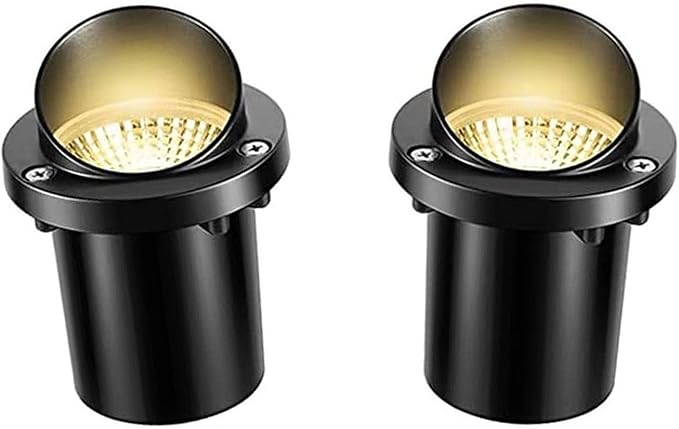 2PCS Outdoor Buried Lights - Ground LED Landscape Lights Underground Light LED 7W Outdoor Ground Lights IP67 Waterproof Floor Spotlight for Garden Lawn Path